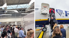 Passport 'mega queue' strands Ryanair passengers