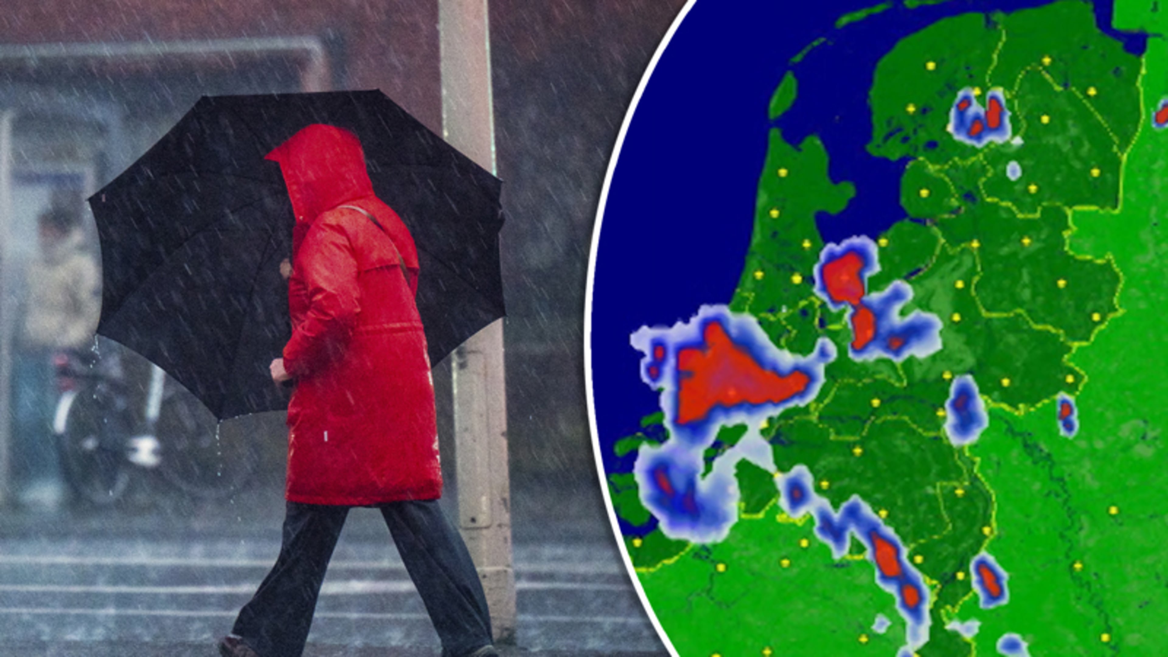 Na bloedhete dag dreigen regen en zware onweersbuien: hier geldt code oranje