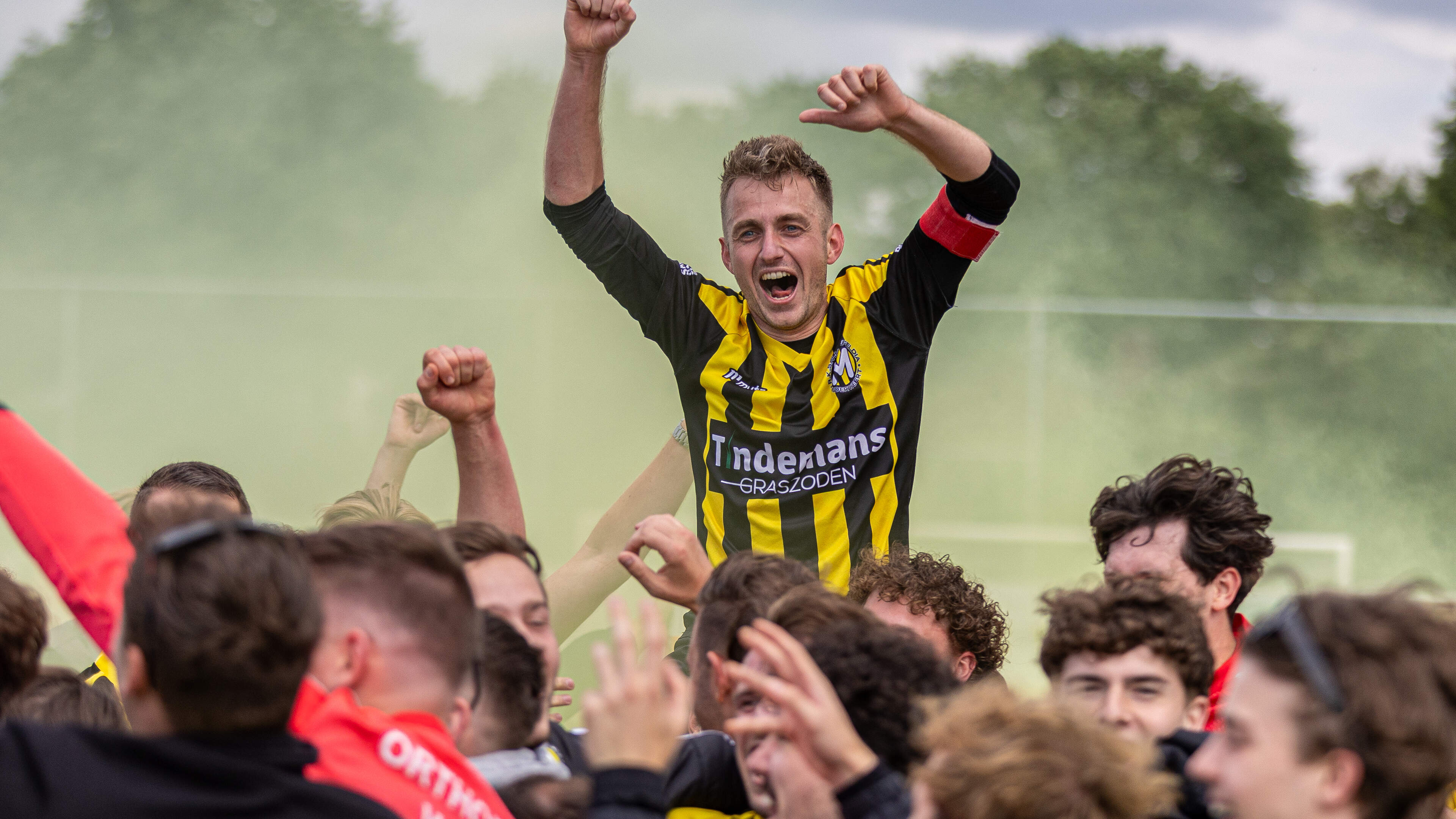 Merefeldia handhaaft zich na zinderende finale tegen FC Landgraaf, dat ook op hetzelfde niveau blijft: ‘Dit voelt voor ons als een kampioenschap’