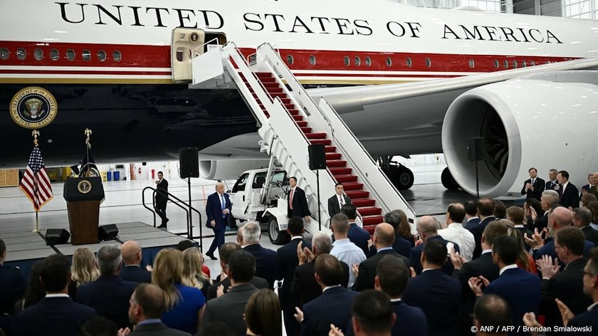 Trump toont Qatarese 747 die onderdeel Air Force One-vloot wordt