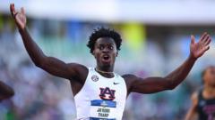 'Not on my bingo chart' - Tharp smashes 110m hurdles record