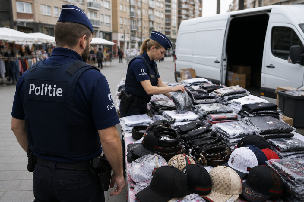 Politie Blankenberge neemt bijna 1.000 namaakgoederen in beslag op avondmarkt