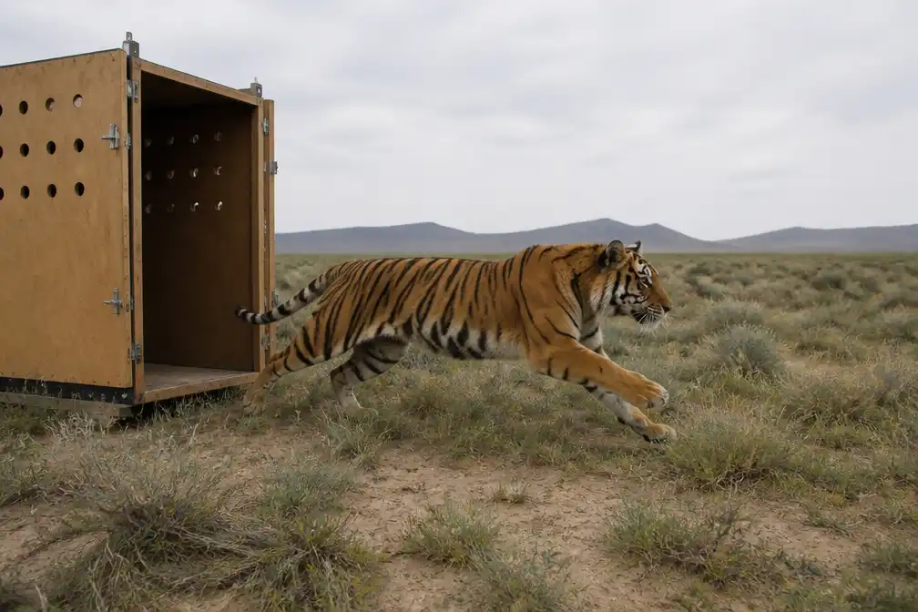 Siberische tijger na 70 jaar terug in Kazachstan