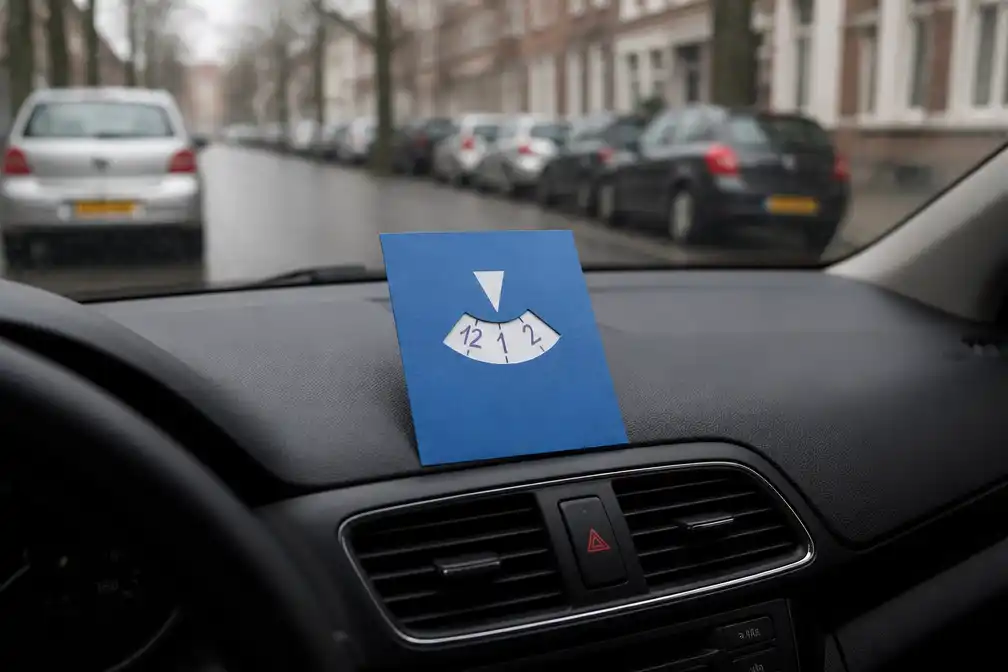 Auto-expert beantwoordt vraag over zelfgemaakte parkeerschijf