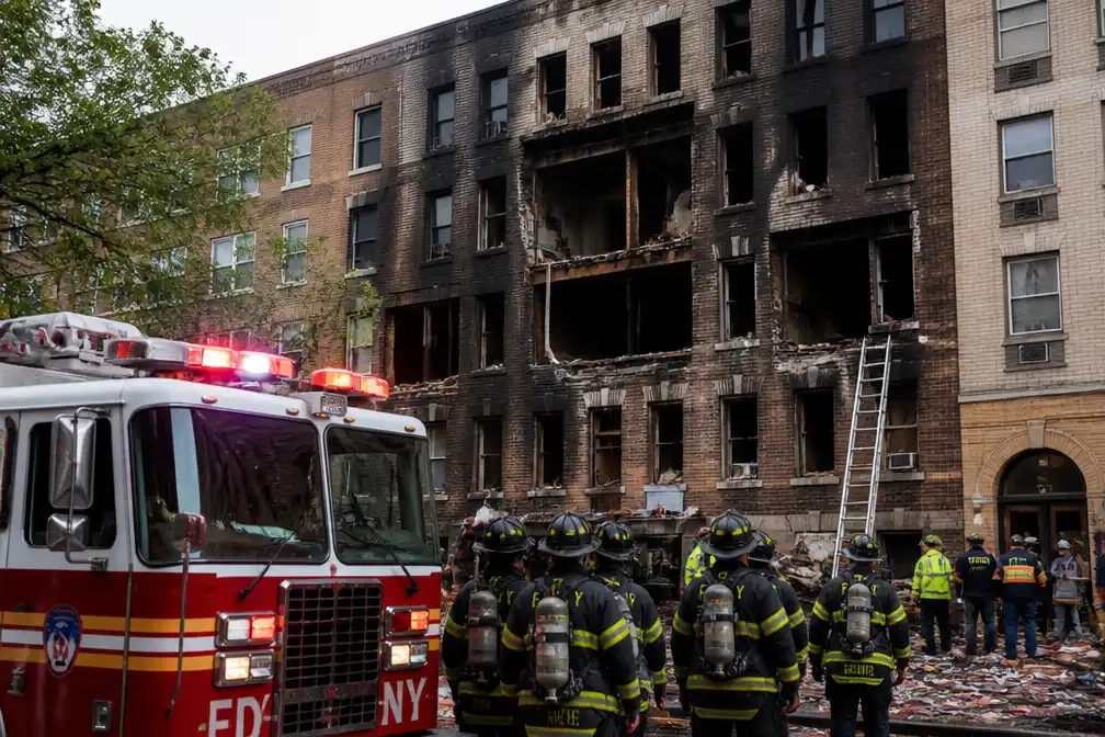 Eén dode en veertien gewonden bij explosie en grote brand in Bronx