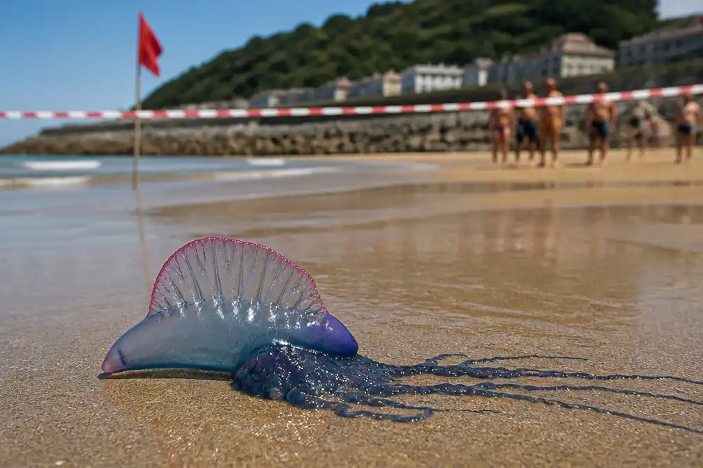 Portugees oorlogsschip zorgt voor gesloten stranden in Spanje en Frankrijk
