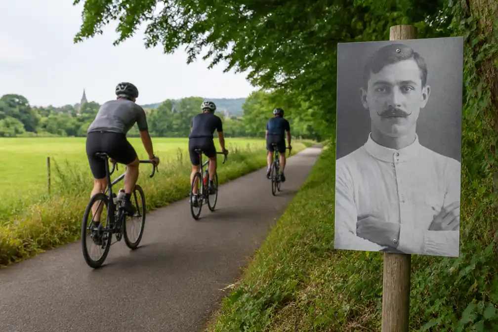 Nieuwe fietsroute eert vergeten wielerpionier Marcel Kerff, 112 jaar na executie