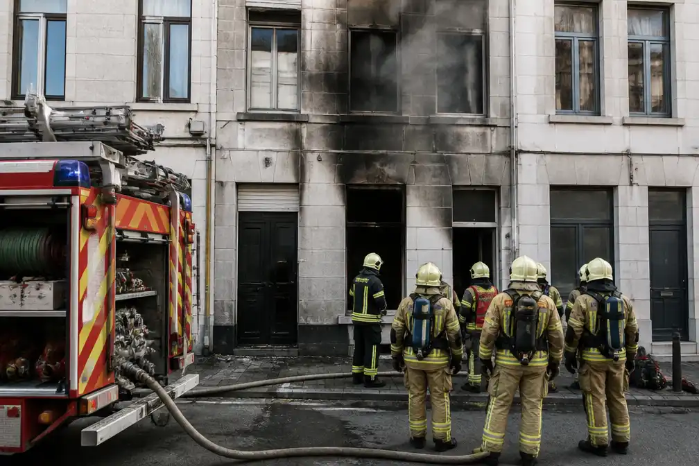 Twee lichtgewonden bij woningbrand in Schaarbeek