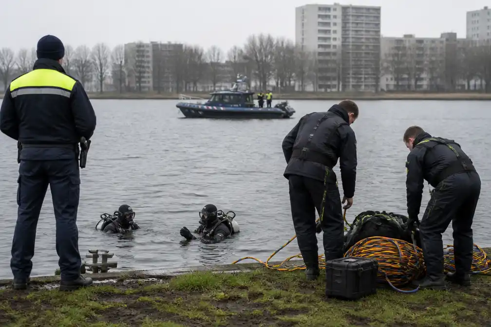 Politie zoekt in Ringvaartplas naar moordwapen vergismoord Zweekhorst