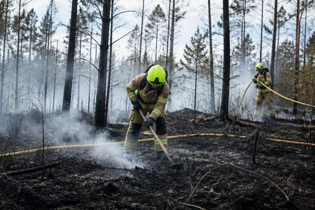 Brandweer nog hele week bezig met nablussen natuurbrand Venray