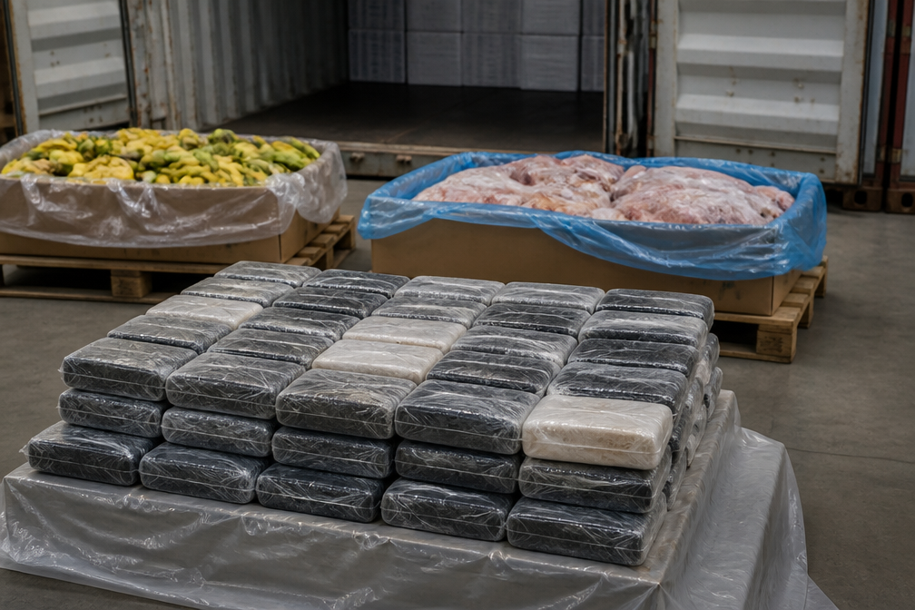 Douane onderschept 105,4 kg cocaïne tussen bananen en bevroren vlees in Antwerpse haven