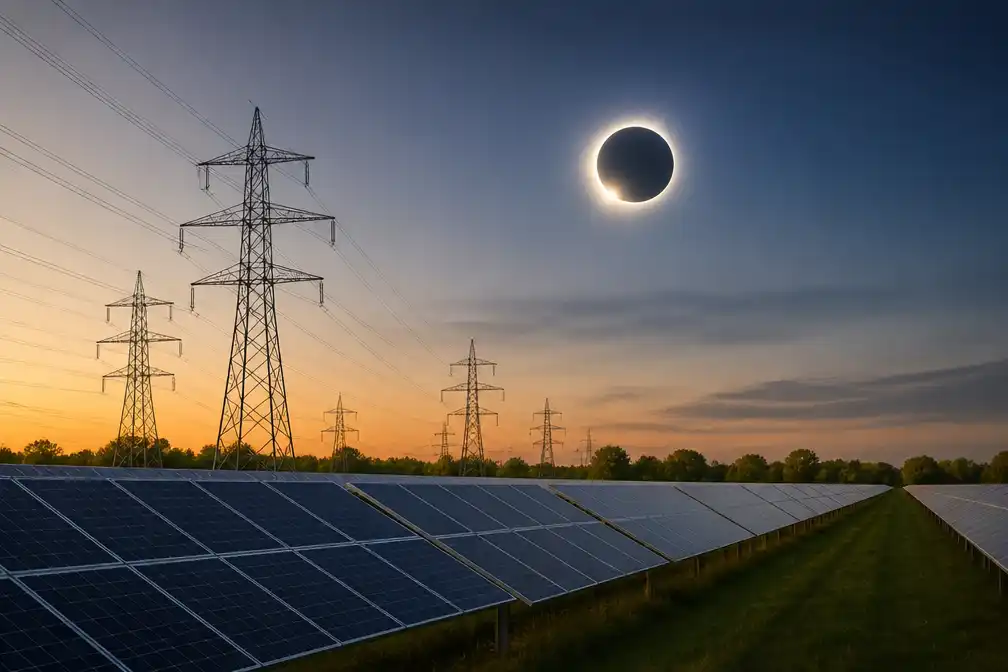 Zonsverduistering 12 augustus kost Europa 1,3 gigawatt zonnestroom
