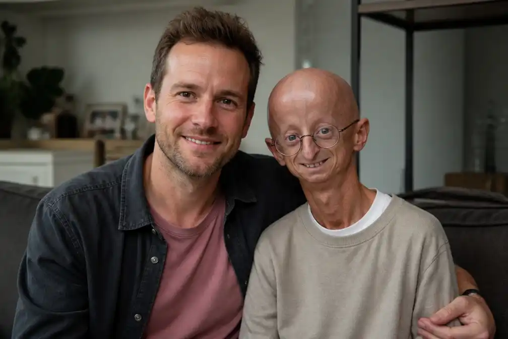 William Boeva neemt afscheid van vriend Michiel Vandeweert (28), die aan progeria overleed