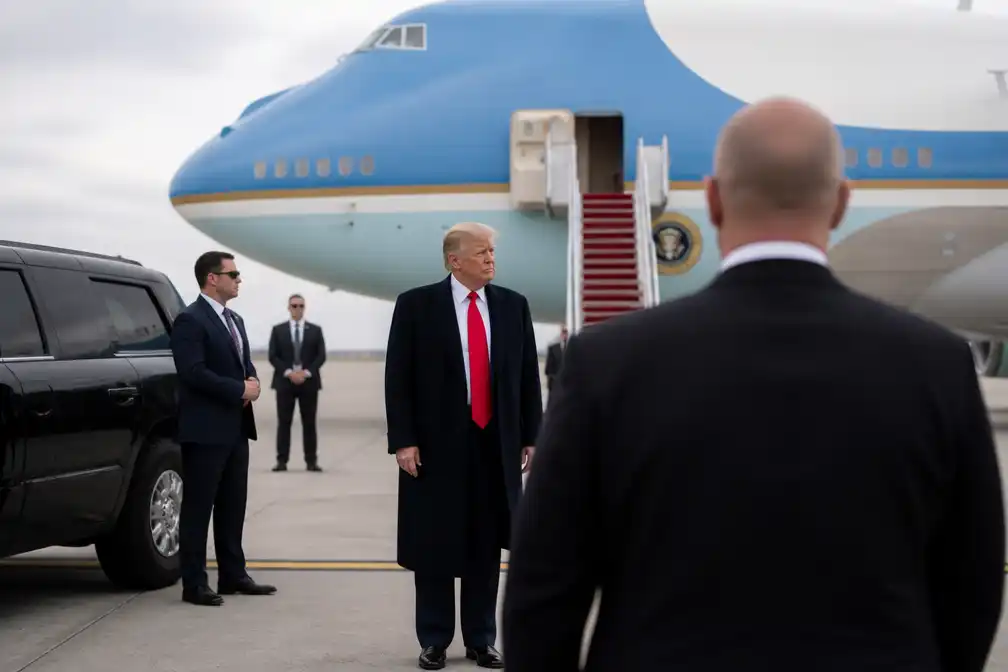 Trump: geheime dienst wilde dat ik ander vliegtuig nam na dreiging Iran