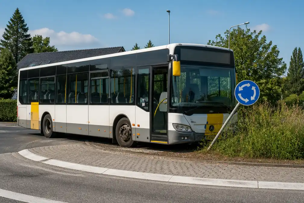Buschauffeur (55) onwel op rotonde in Bertem, file tot op E40