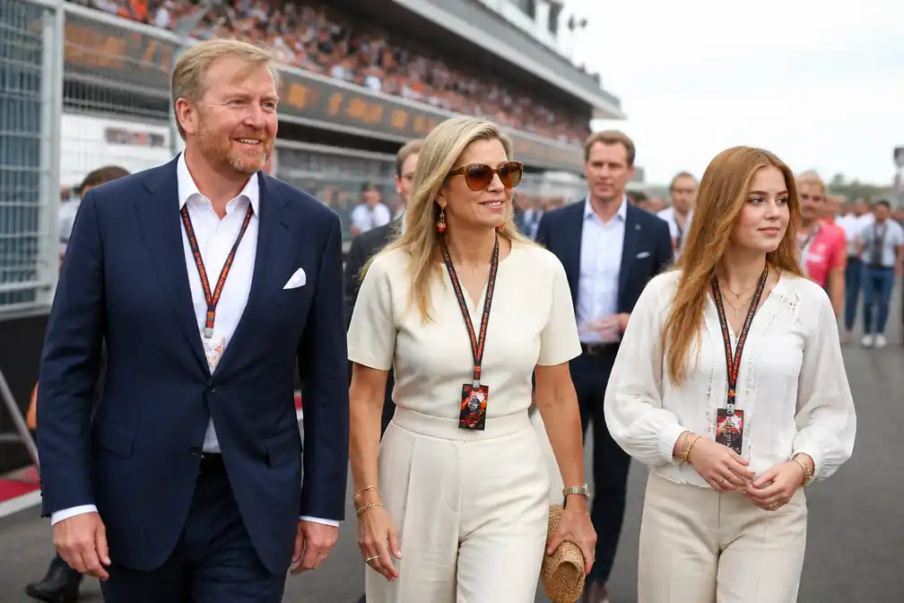 Koningspaar en prinses Alexia bezoeken Formule 1 in Zandvoort