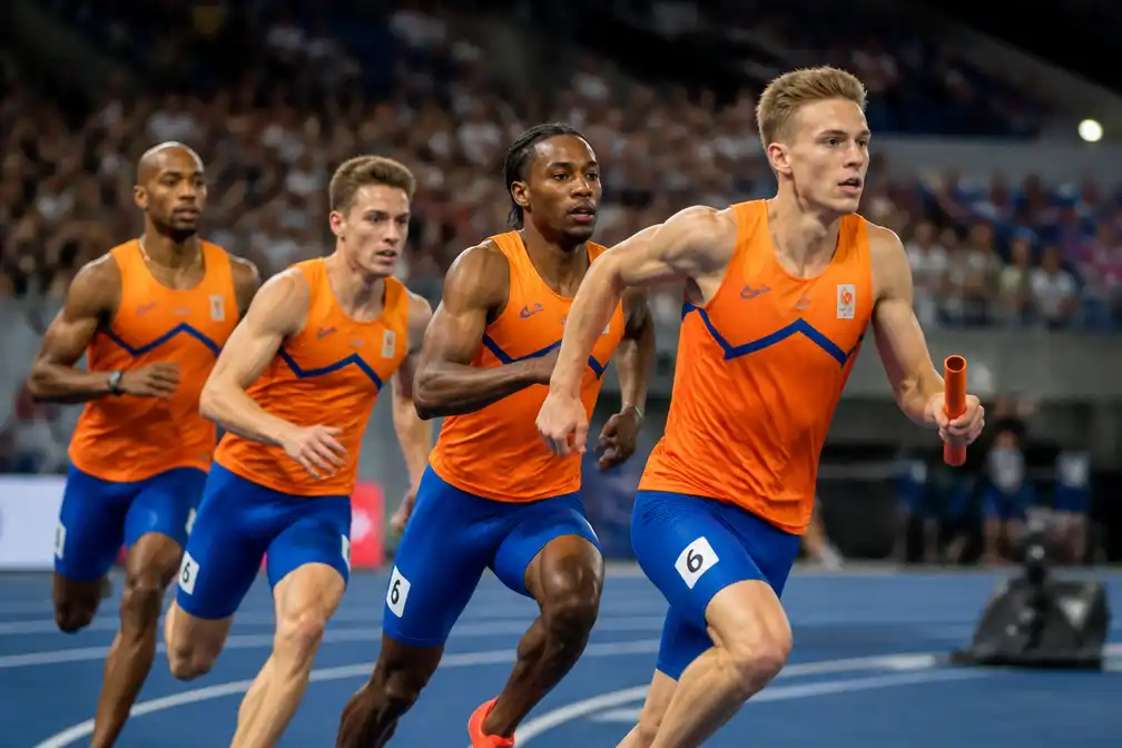 Nederlandse 4x400-meterploeg plaatst zich voor EK-finale in Birmingham