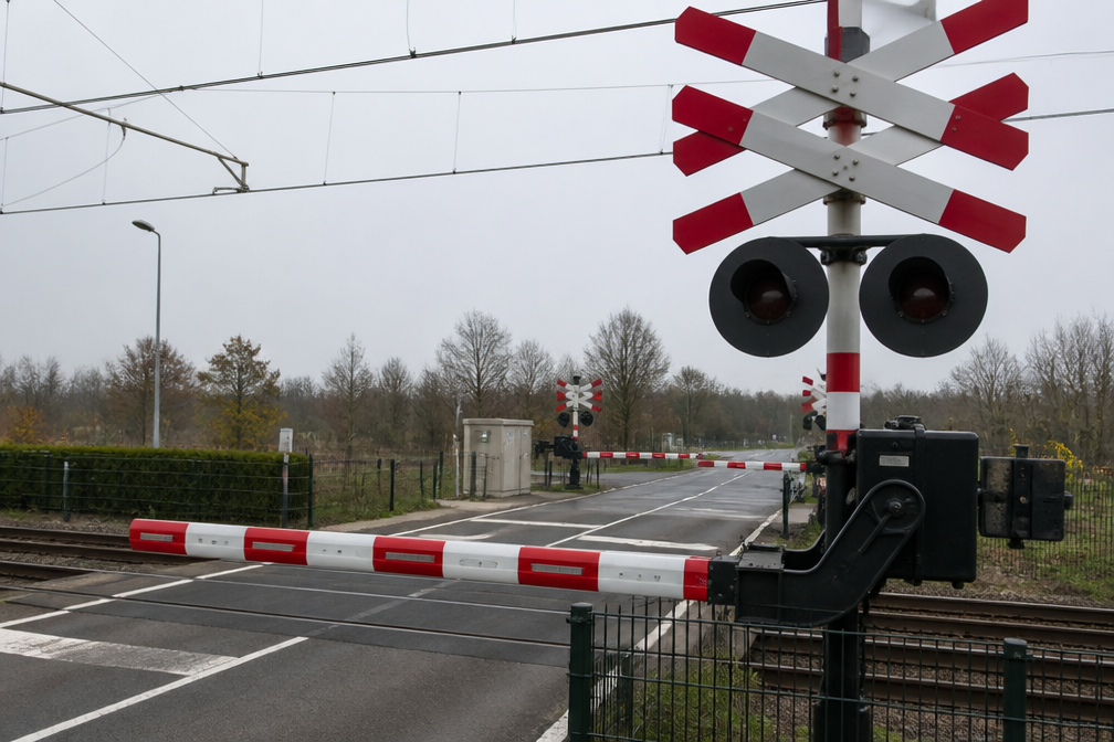 ProRail onderzoekt video van jongen die aan spoorboom hangt