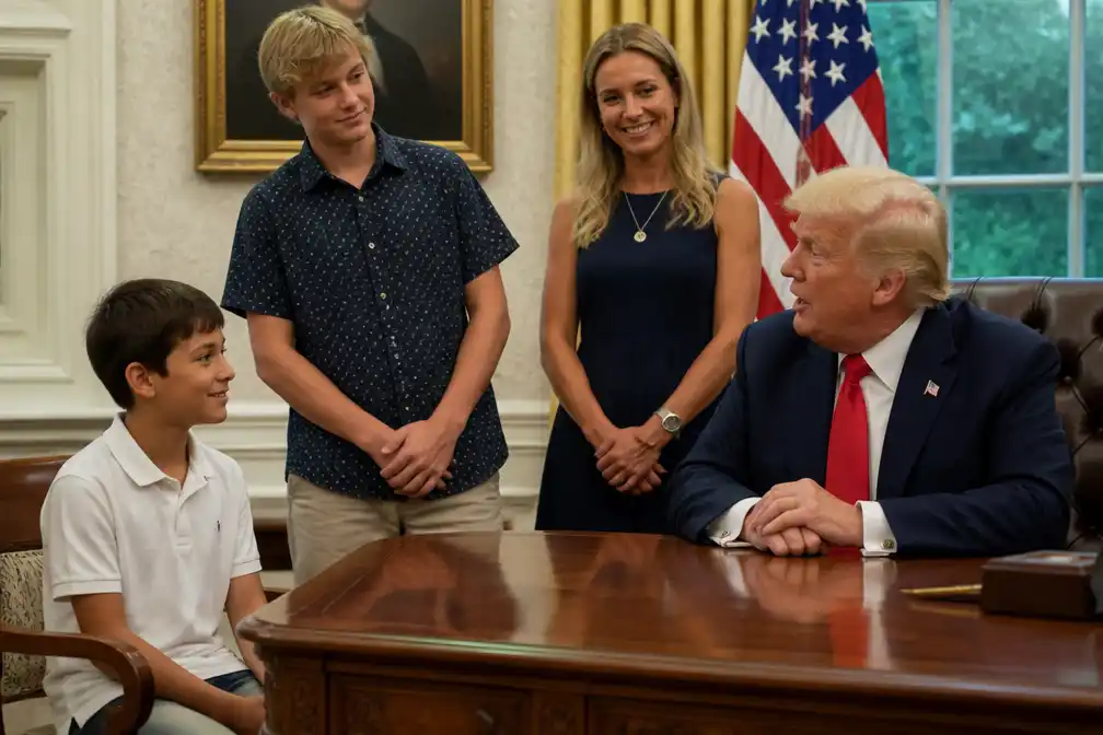 Trump eert tiener-redder en geredde jongen (10) in Witte Huis