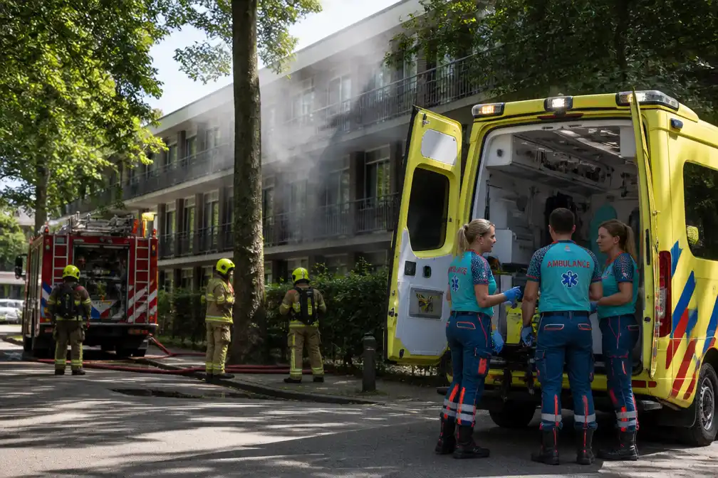 Vijf nagekeken na brand met veel rook bij zorginstelling Dieren