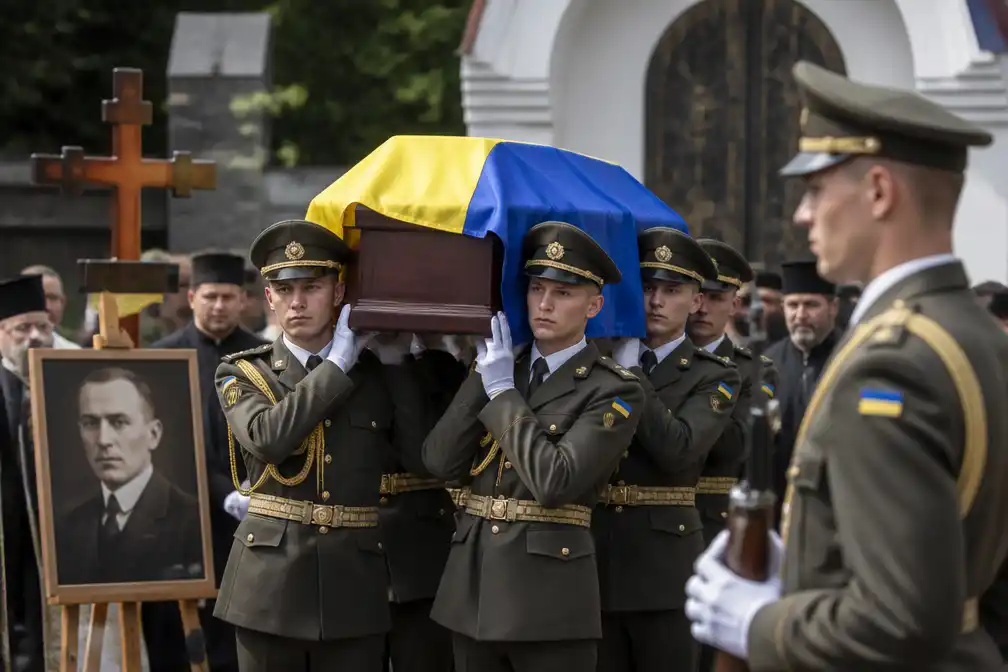 In Rotterdam vermoorde Oekraïense nationalist herbegraven in Kyiv