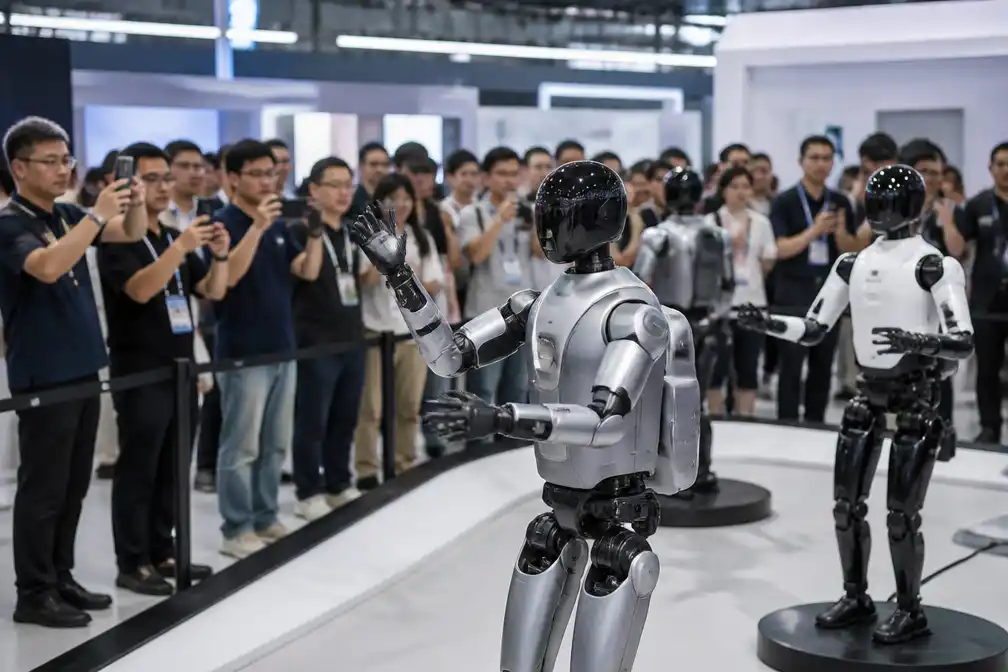 Chinese robotfabrikanten tonen nieuwste modellen op conferentie in Peking