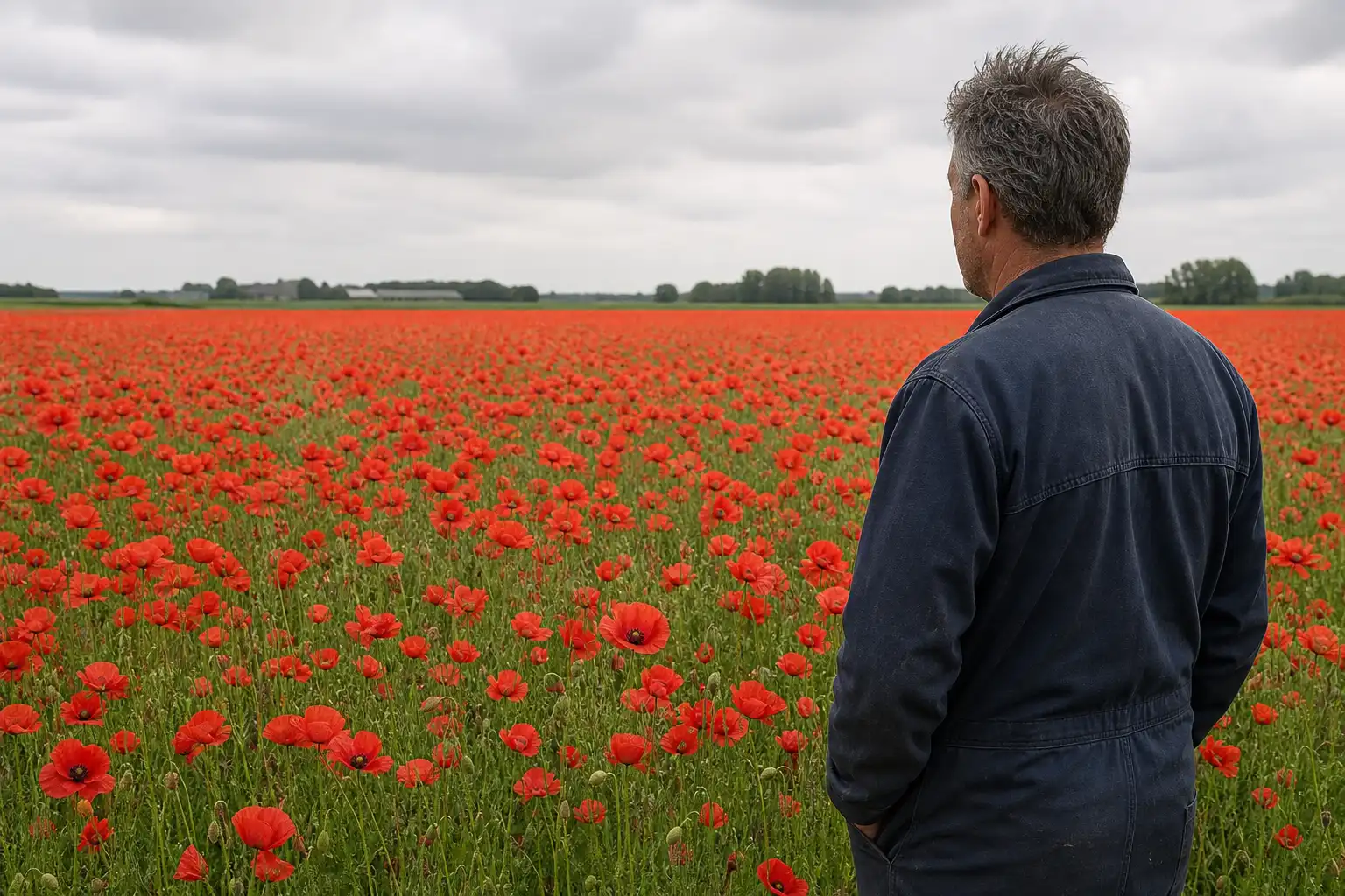 Reuzenveld klaprozen bij boer Frank blijkt natuur, geen zaadfout