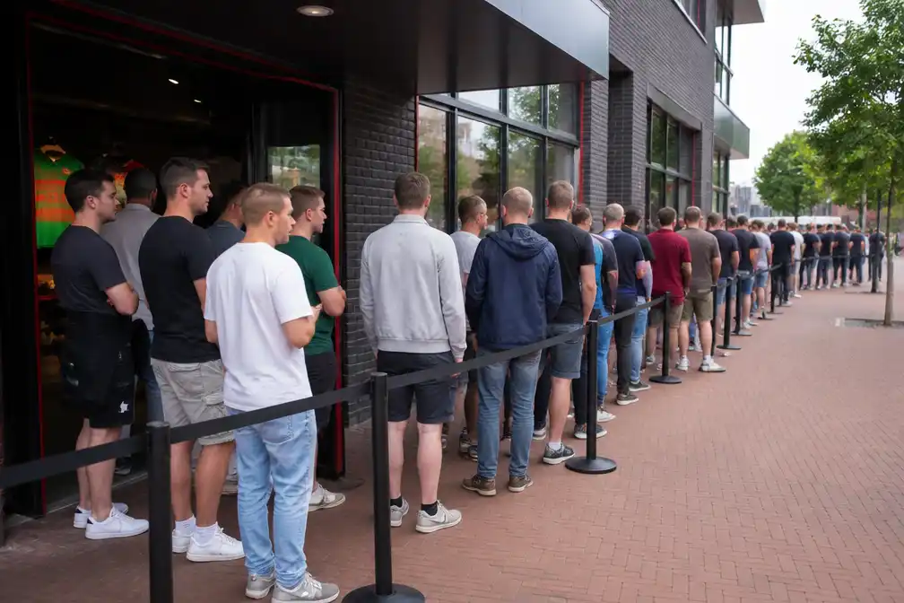 NEC-supporters uren in rij voor shirt met Champions League-sterrenbal