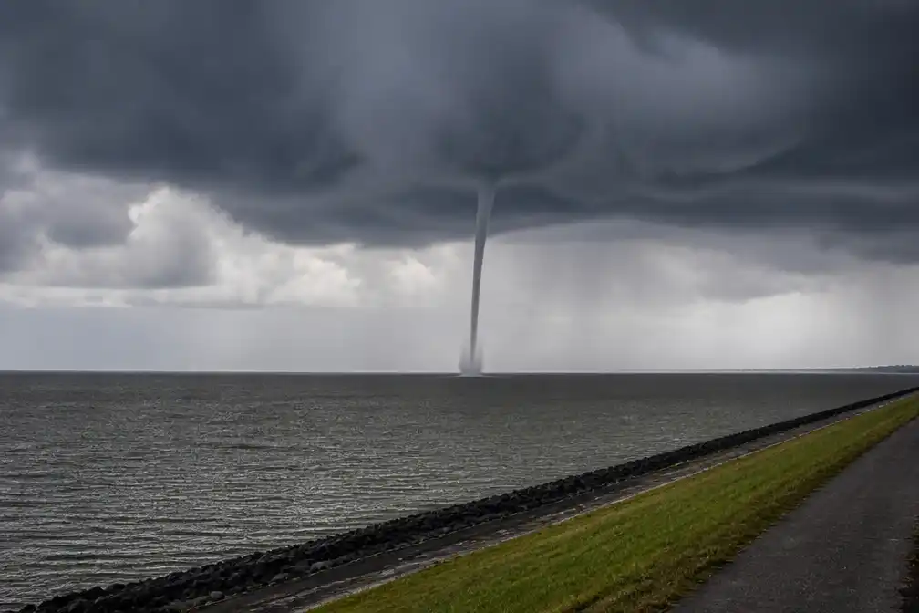 KNMI geeft code geel af voor waterhozen en onweersbuien in vijf kustprovincies