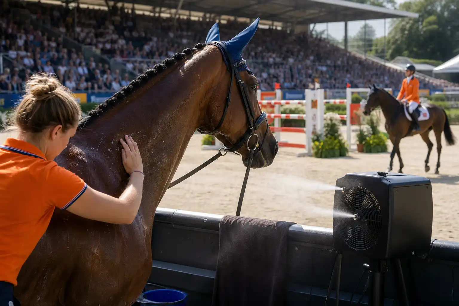 CHIO Rotterdam: Nederlands team vijfde, paarden vertroeteld bij hitte