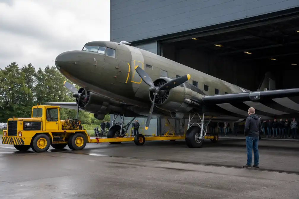 Dakota keert na 15 jaar terug naar Aviodrome als decorstuk Soldaat van Oranje