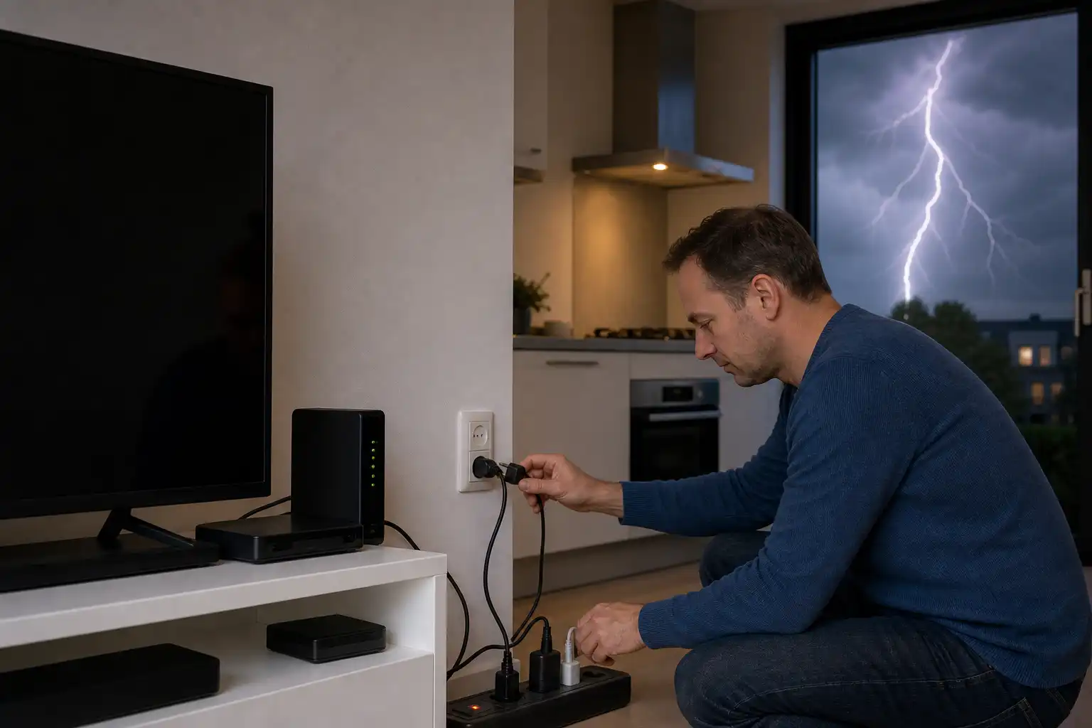 Zo bescherm je tv, modem en kookplaat tegen blikseminslag