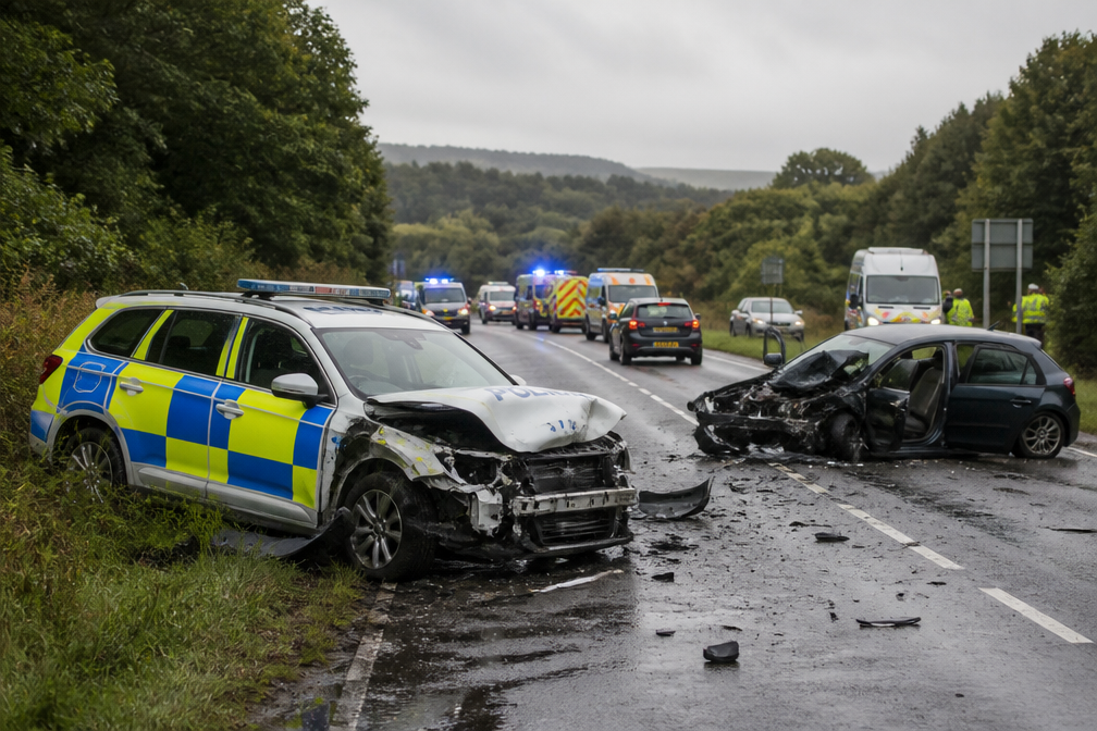 Meerdere doden bij botsing politievoertuig met auto's bij Middlesbrough