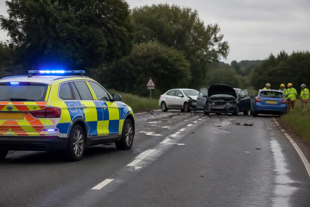 Meerdere doden bij botsing politievoertuig met auto's bij Middlesbrough