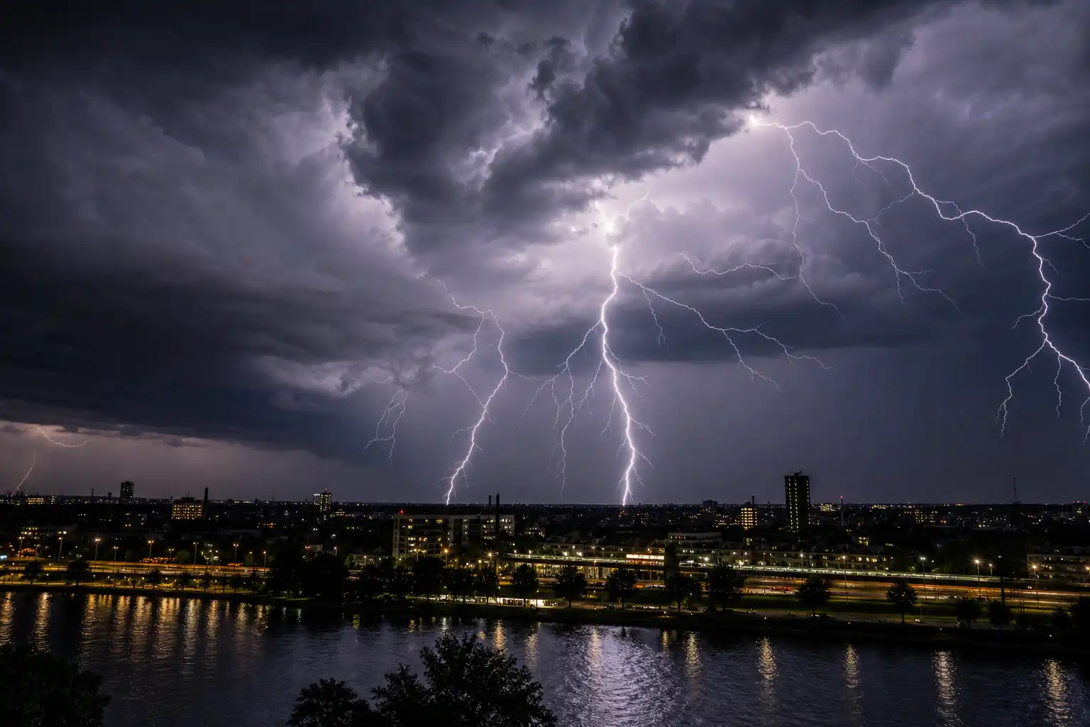 188.307 blikseminslagen bij zeldzaam onweer boven Nederland