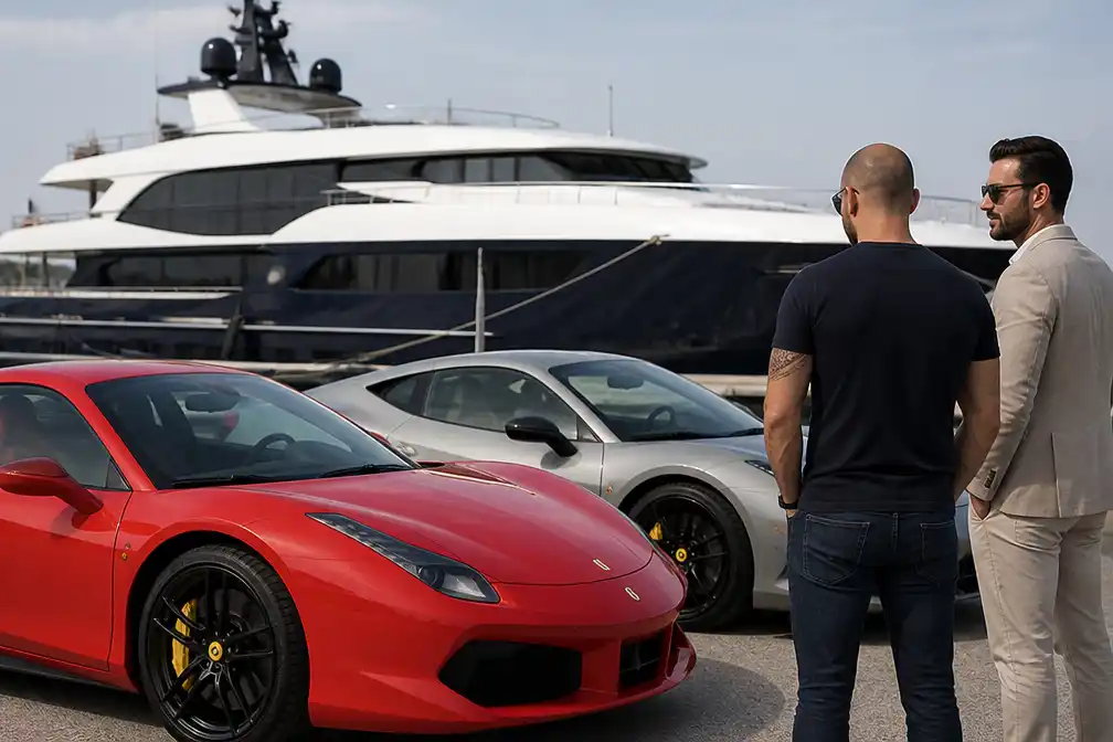 Advocaten Tate: gehuurde sportauto's hoorden bij online imago