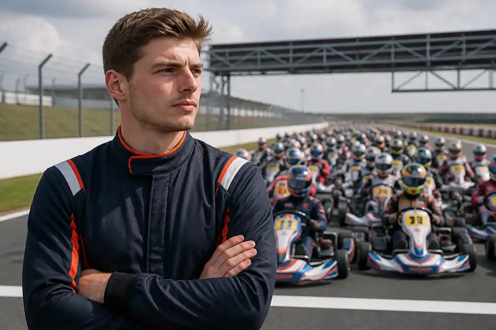 Verstappen rijdt op Silverstone tegen honderd amateurkarters