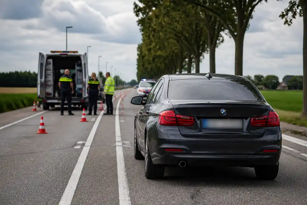 Politie sluit N290 voor testritten met gerepareerde BMW in onderzoek Vogelwaarde