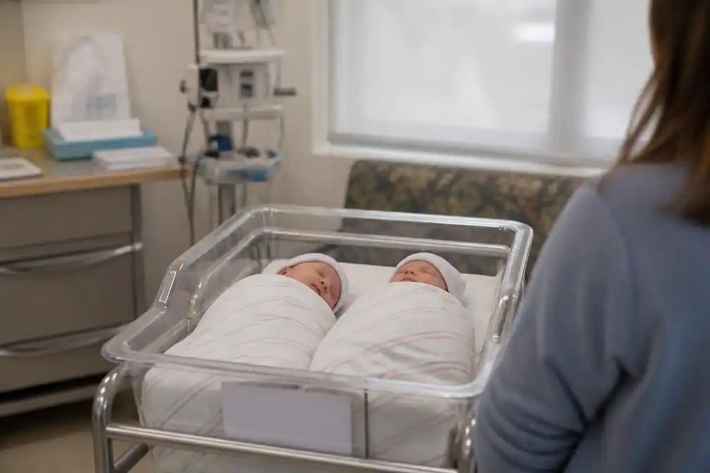 Australische draagmoeder bevalt van zeldzame tweeling met verschillende biologische ouders