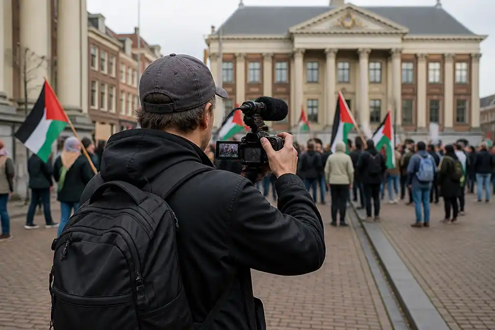 Rechter schorst tijdelijk filmverbod straatreporter bij Gaza-demonstraties in Groningen
