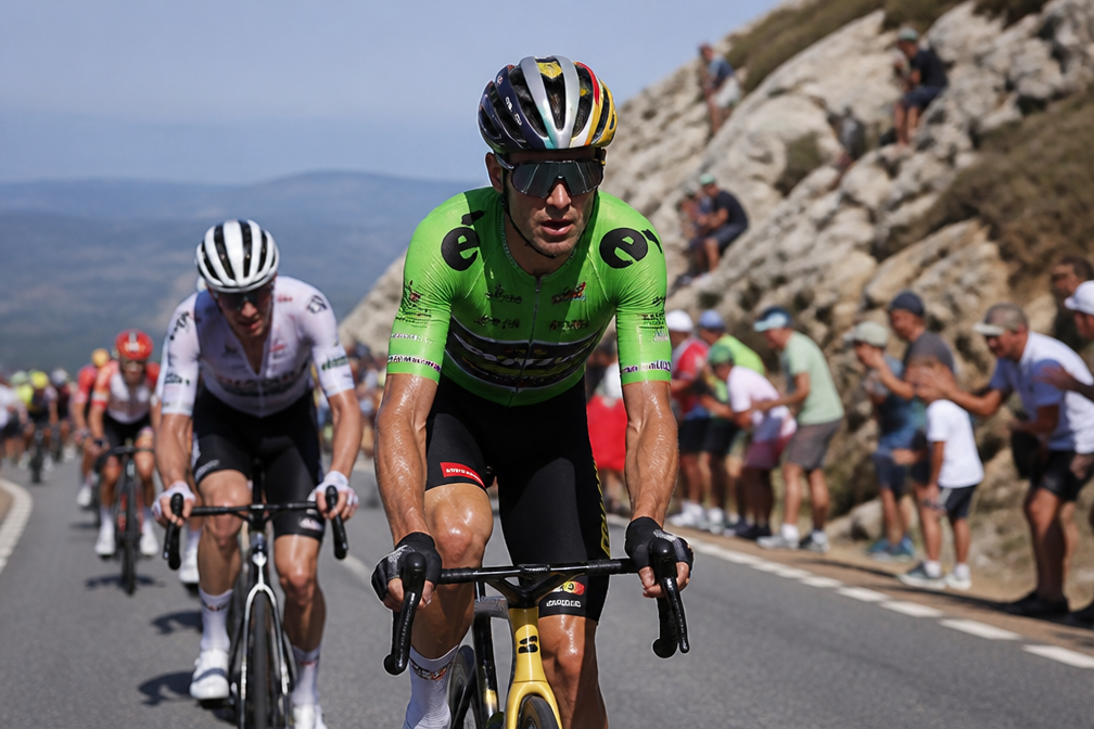 Van Aert pakt puntentrui in Vuelta terug van Pogacar na 150 km solo