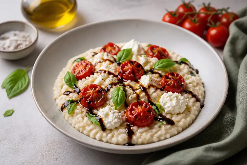 Regionale kranten publiceren recept voor risotto met balsamico-tomaat en ricotta