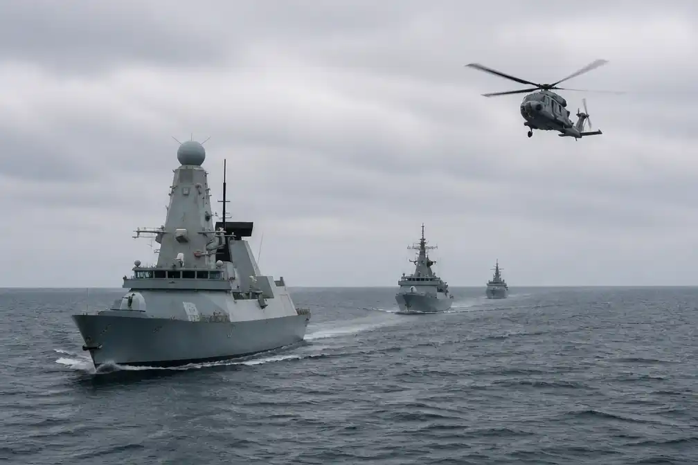 Royal Navy volgde vier Russische schepen drie dagen in Britse wateren