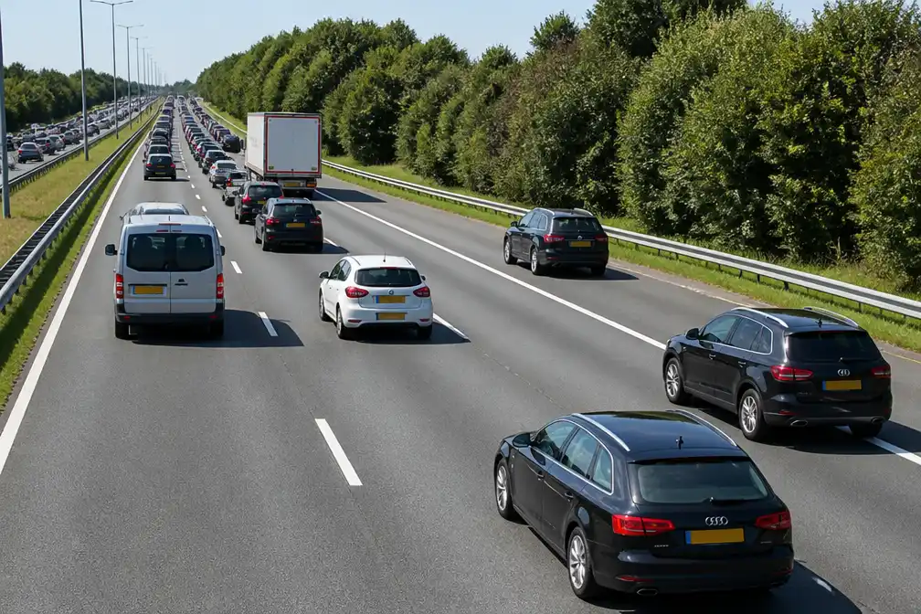 Auto remt zelf vol in op snelweg; gezin uit Velp stond machteloos