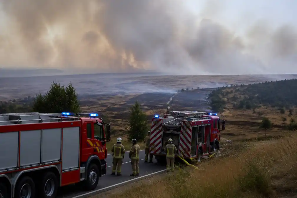 Natuurbrand Hoge Venen verwoest meer dan 3.000 hectare; wind wakkert vuur weer aan