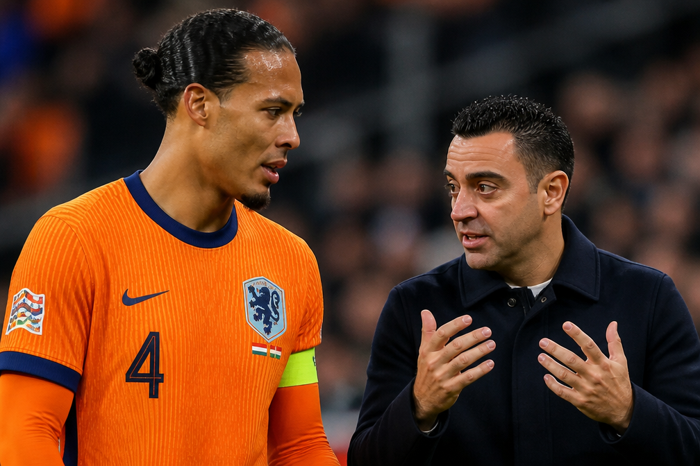Van Dijk beslist over Oranje-toekomst na gesprek met Xavi Hernández