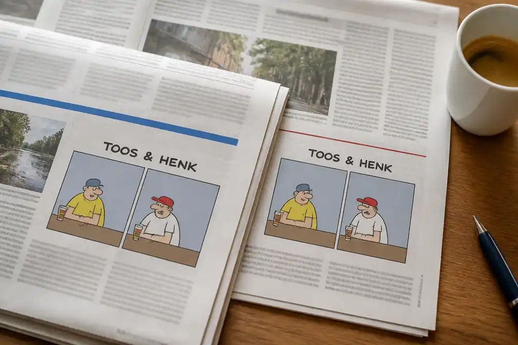 Paul Kusters publiceert dagelijkse cartoon 'Toos & Henk' in De Limburger en Haarlems Dagblad
