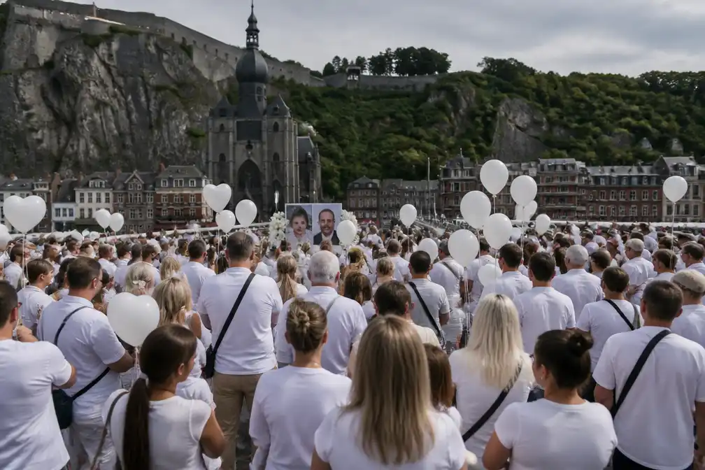 Witte mars in Dinant brengt hulde aan Tyméo en vader Bryan Brigou