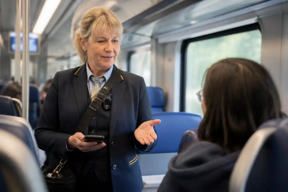 Hoofdconducteur Renny bestrijdt agressie in de trein met poëzie