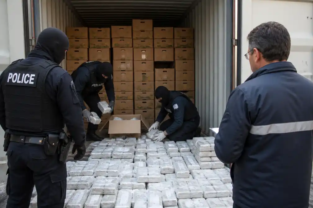 Ecuadoraanse politie vindt twee ton cocaïne in fruitcontainer voor Zweden
